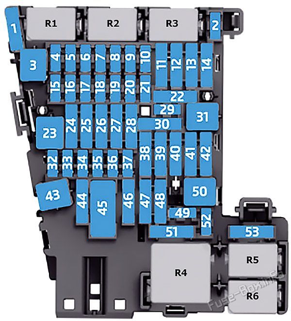 2019 Volkswagen Atlas fuse box diagram