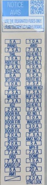 2012 ford escape cigarette lighter fuse 2012 Ford Escape fuse box diagram