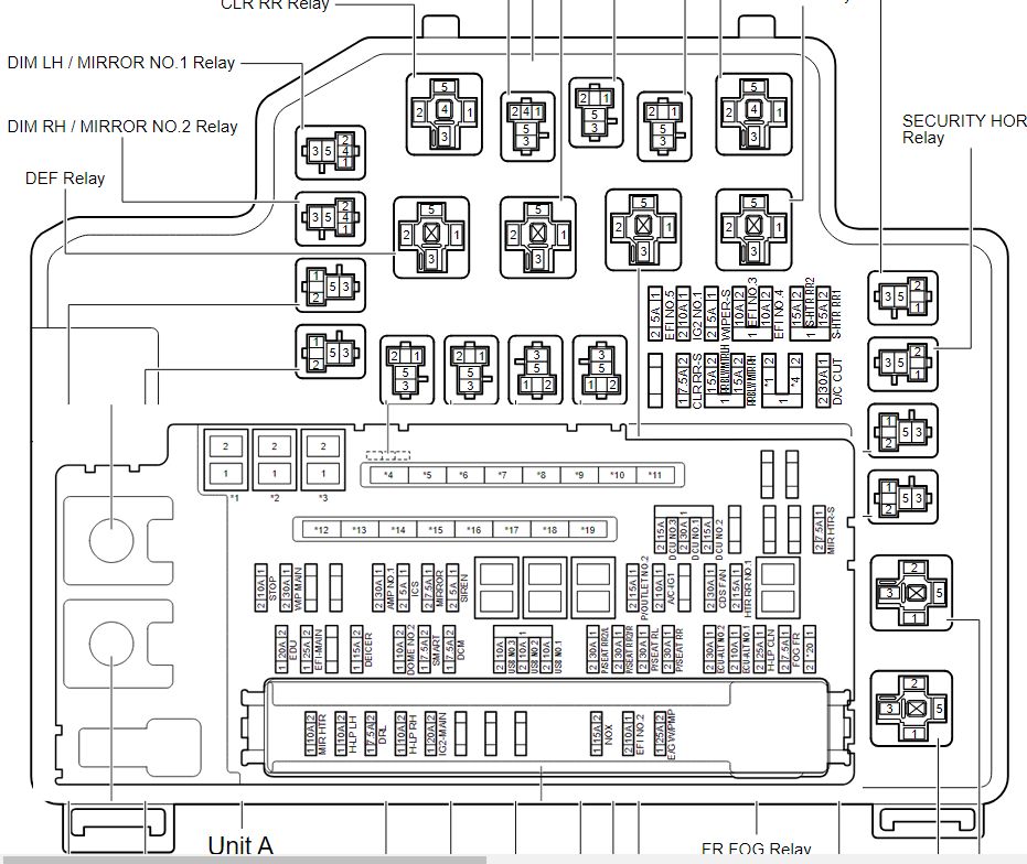 2020 6th-Gen_us Toyota Hiace Cigarette lighter fuse