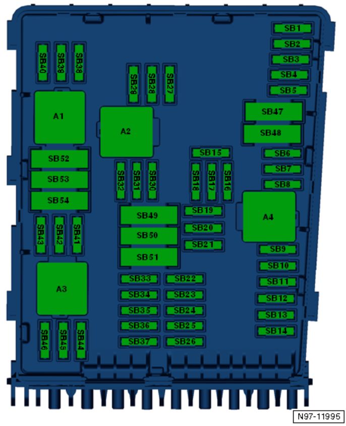 2012 Nafta Volkswagen CC fuse box diagram