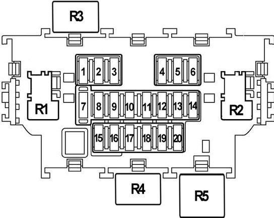 2008 Nissan X-Trail Cigarette lighter fuse