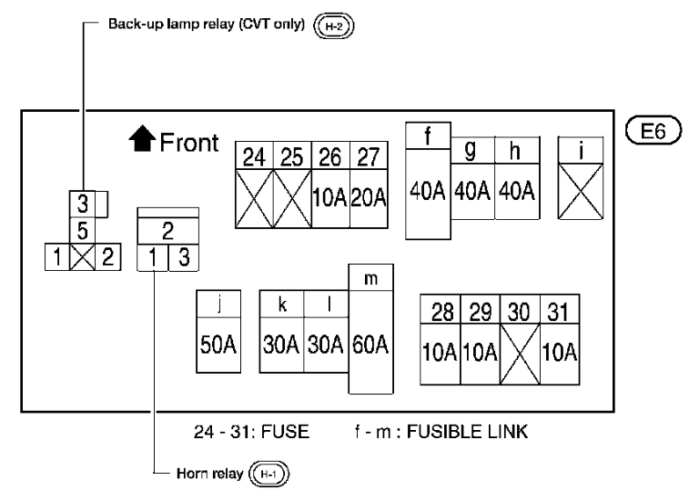 2012 Nissan Versa fuse box diagram