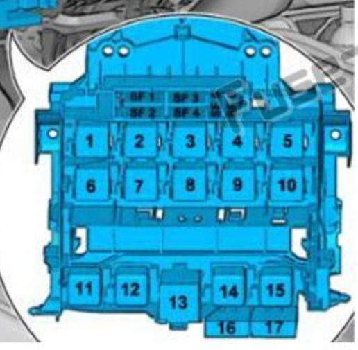 2012 Audi A1 fuse box diagram