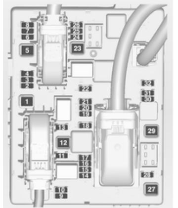 2014 Vauxhall Astra Cigarette lighter fuse