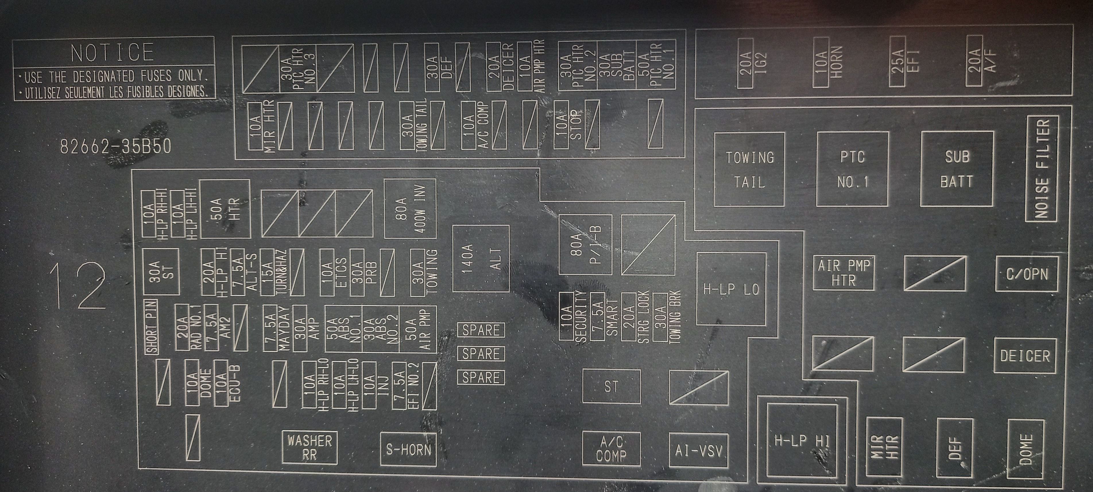 2019 Toyota 4Runner fuse box diagram - StartMyCar, image size:3807x1716