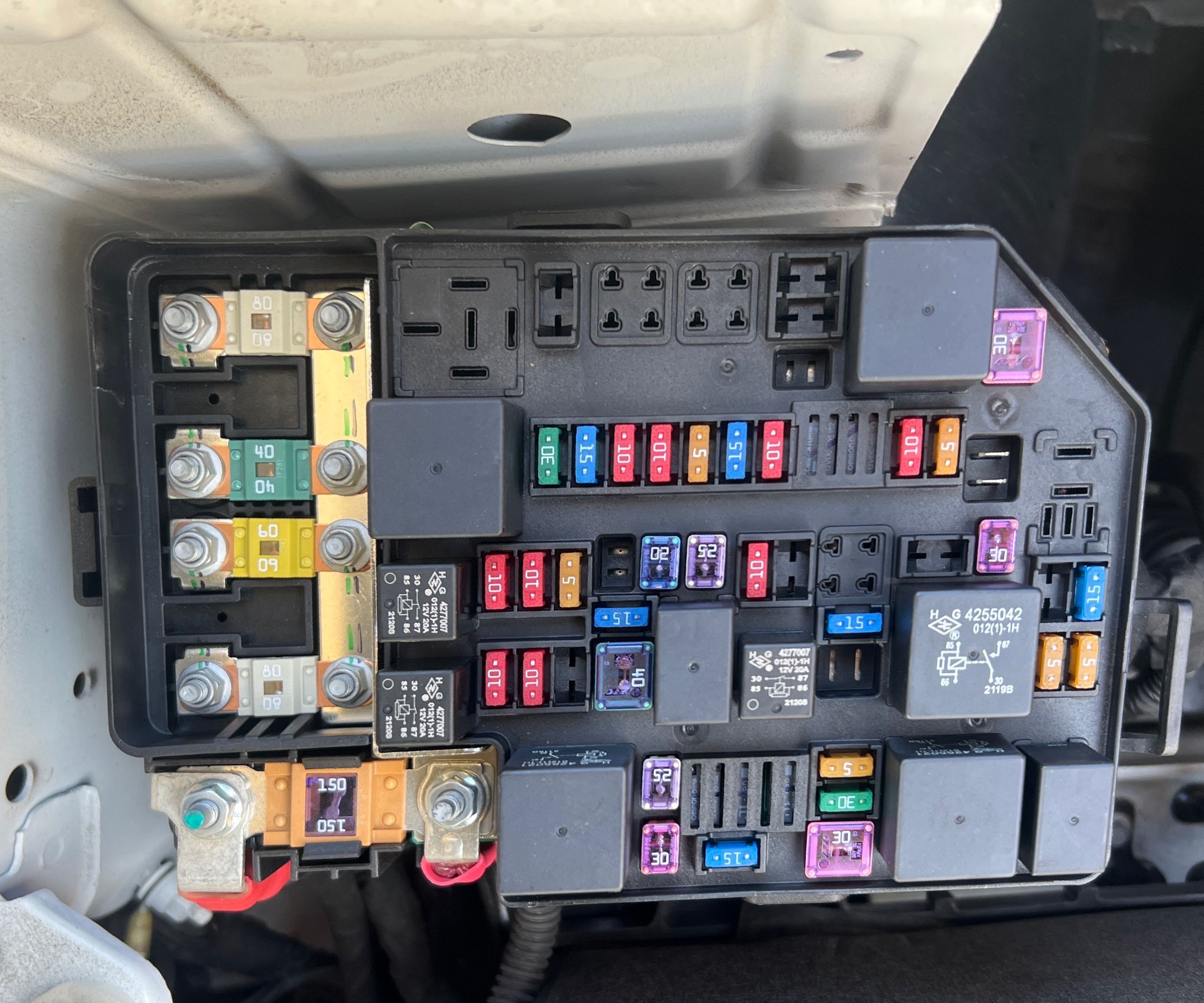 2022 MG ZS fuse box diagram