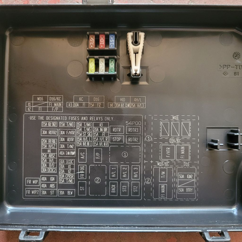 2019 Suzuki Vitara fuse box diagram