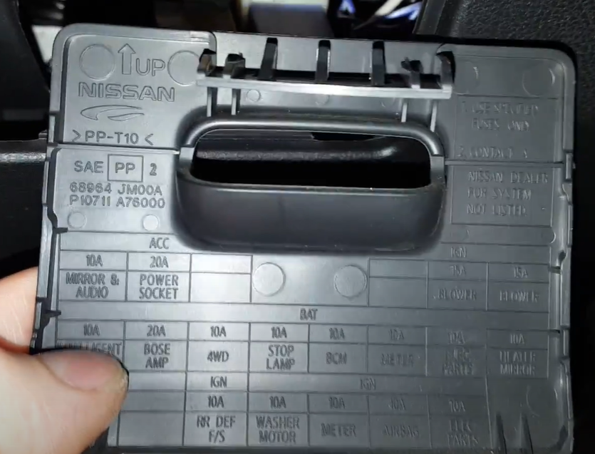 2009 Nissan Rogue Cigarette lighter fuse