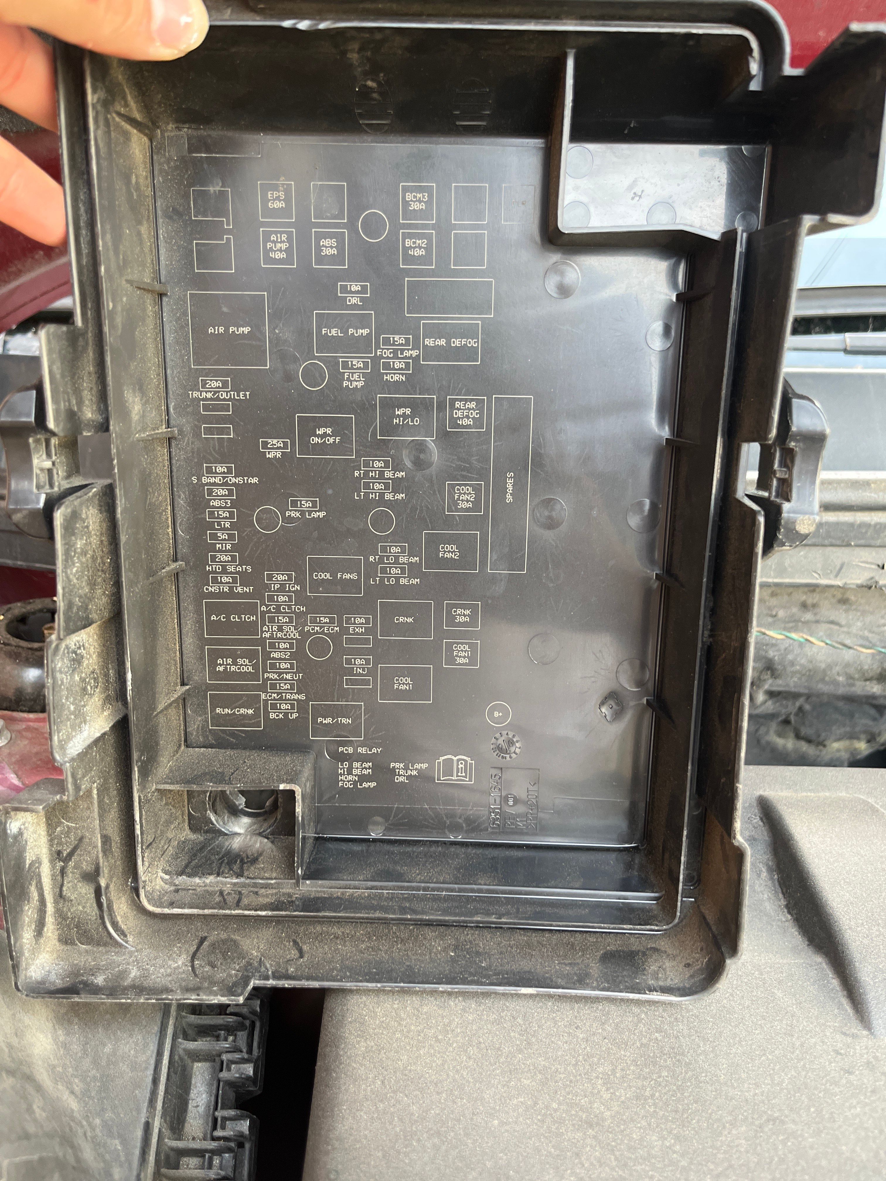 2007 chevy cobalt cigarette lighter fuse 2007 Chevrolet Cobalt fuse box diagram