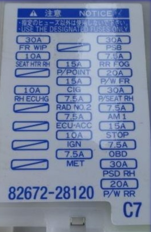 toyota estima cigarette lighter fuse 2010 Toyota Estima Hybrid fuse box diagram toyota estima cigarette lighter fuse 2010 Toyota Estima Hybrid fuse box diagram