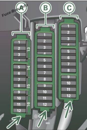 audi a4 b8 cigarette lighter fuse location 2008 Audi A4 B8 fuse box diagram